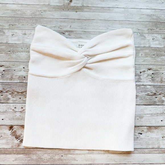DISSH Anika Twisted Knit Top White Size US 10 NEW - Picture 2 of 7